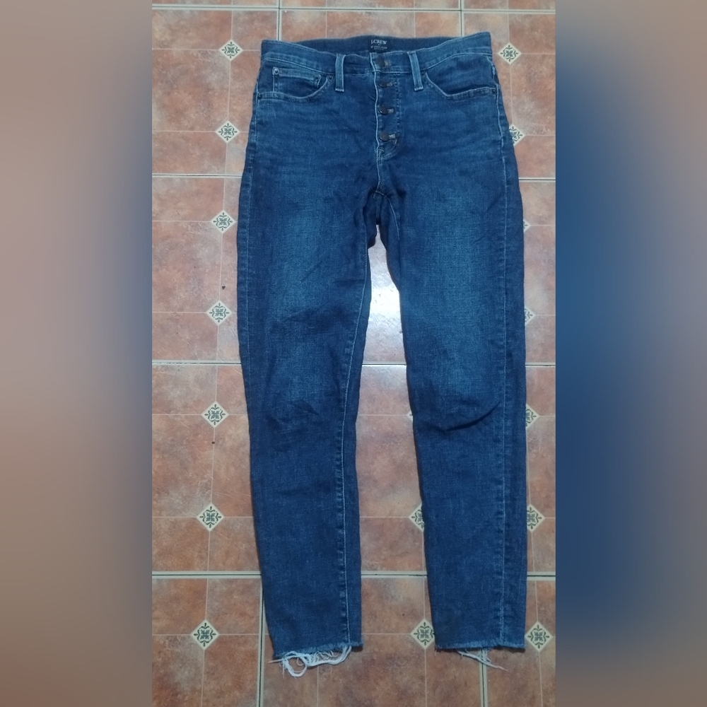 EUC J. Crew Dark Blue 10" High-Rise Skinny Jeans Size 28